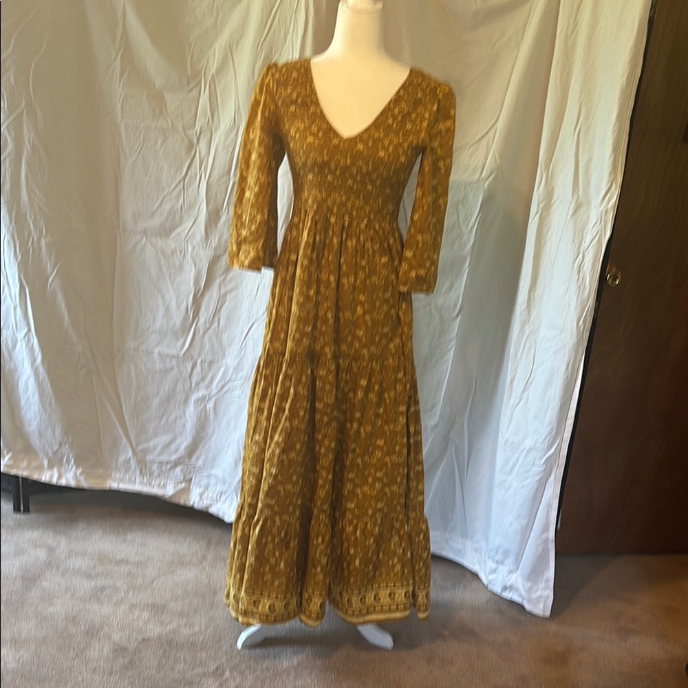 Christy Dawn the Basil  Dress in Goldenrod - Picture 3 of 7